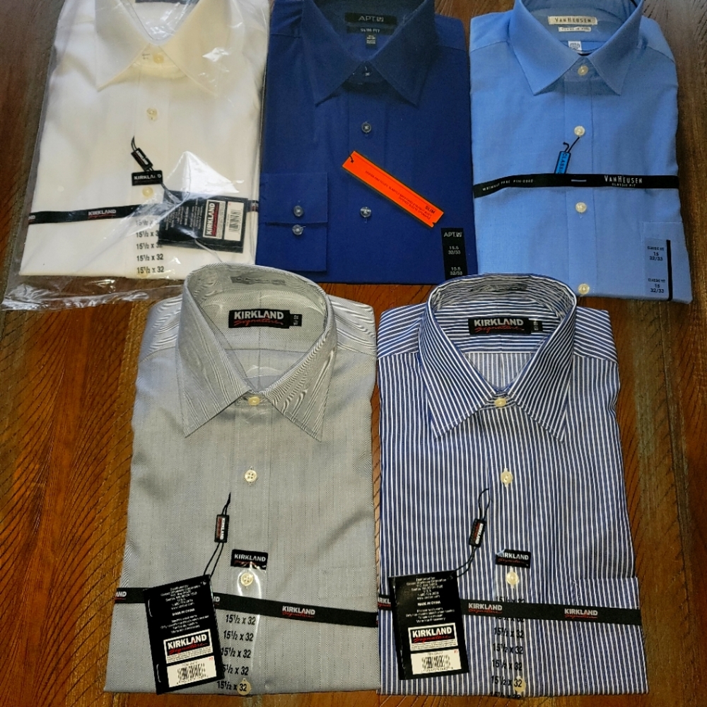 New dress shirts size 15.5